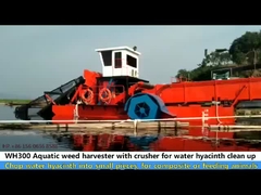 Machine de récolte de jacinthes aquatiques