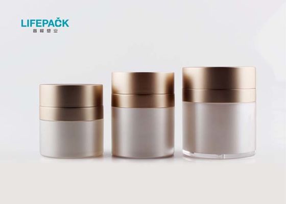 Mate Gold Plastic Airless Bottle Hot Stamping Finish With PP Inner Bottle
