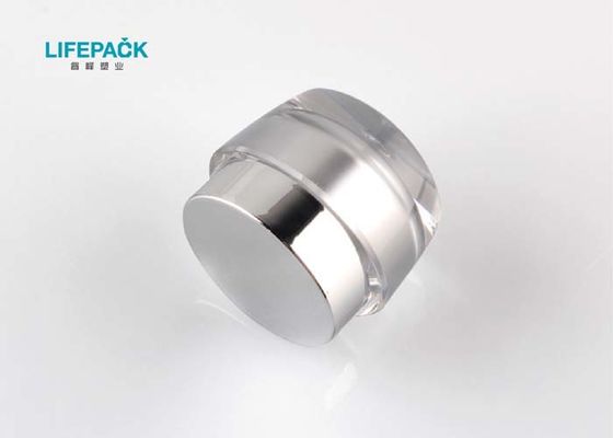 Finissage en soie d'impression de conteneur cosmétique en plastique clair à double paroi