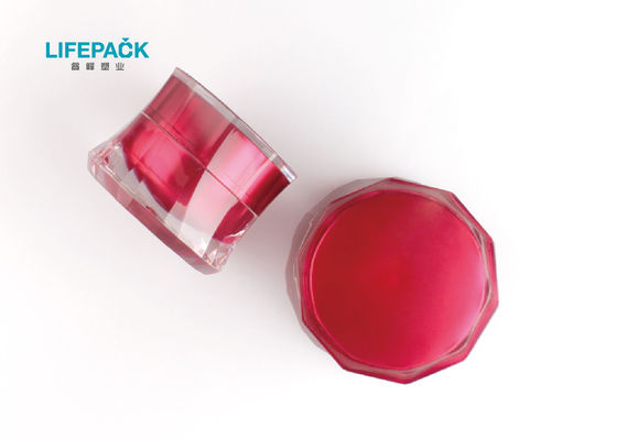 Couche externe acrylique adaptée aux besoins du client de pot de couleur de mur épais de luxe crème vide d'espace libre