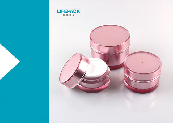Conteneurs vides de maquillage de cylindre, pots 20ml acryliques de luxe pour des cosmétiques