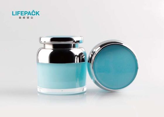 Pot acrylique cosmétique rond avec des couvercles pour la crème de maquillage empaquetant 30ml 50ml