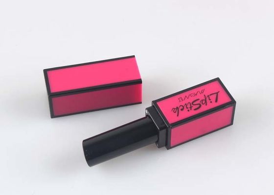 Peinture au pistolet cosmétique en plastique vide de Rose de tube de rouge à lèvres d'emballage