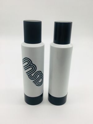 Bouteille privée d'air en plastique du cylindre 35ml pour la couleur noire blanche de crème de soins de la peau